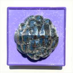 "Melting Bubbles Disco Ball 3D Resin Wall Art - Lavender Disco Ball Sculpture Funky Dopamine Decor Kitschy Decor- 12""x12" - thumbnail 1
