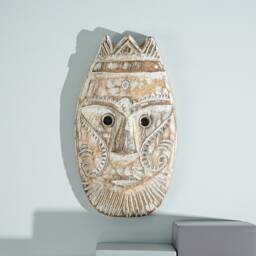 Mask Of Timor Wall Decor, On Stand, Ceremonial Statue, Sculpture, Traditional Art, Home Decoration, Halloween Appreciated Gift - thumbnail 3