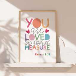 Set Of 6 Bible Verse Prints, Christian Wall Art, Nursery Rainbow Girls Bedroom Decor, Boys Decor - thumbnail 3