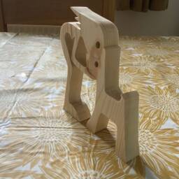 Pet Sculpture. Woman With Dog. Gift. Mother's Day. Birthday. Wooden. Pinewood. Animal Lover Free P&p - thumbnail 3