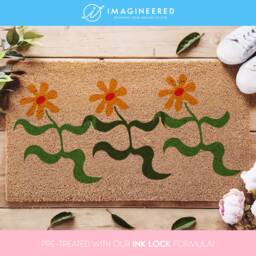 Dancing Flowers Doormat, Chic Floral Dancer Vintage-Inspired Whimsical Touch To Your Doorstep - thumbnail 1