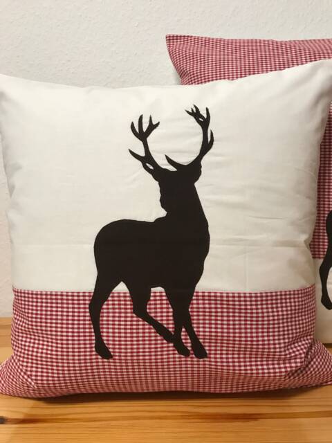 Country Style Cushion Cover Pillow Christmas White/Red - image 1
