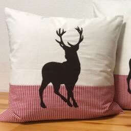 Country Style Cushion Cover Pillow Christmas White/Red - thumbnail 2