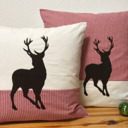 Country Style Cushion Cover Pillow Christmas White/Red - thumbnail 3
