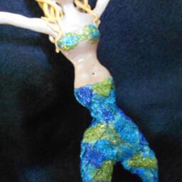 Mermaid/Ooak/Skinny Minny/Polymer Clay - thumbnail 3