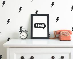 Lightning Bolts - Vinyl Wall Decals 9cm - 3.5 Inch Electric Flash Thunderbolt Storm Stickers Baby Boys Girls Nursery Kids Room D??cor - thumbnail 1