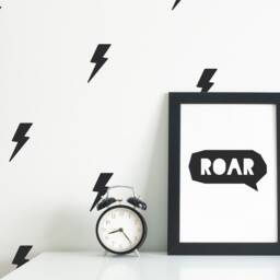 Lightning Bolts - Vinyl Wall Decals 9cm - 3.5 Inch Electric Flash Thunderbolt Storm Stickers Baby Boys Girls Nursery Kids Room D??cor - thumbnail 2