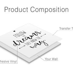 Follow Your Dreams Wall Decal Kids Room Decor, Quote Sticker - thumbnail 3