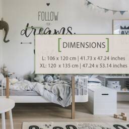 Follow Your Dreams Wall Decal Kids Room Decor, Quote Sticker - thumbnail 2