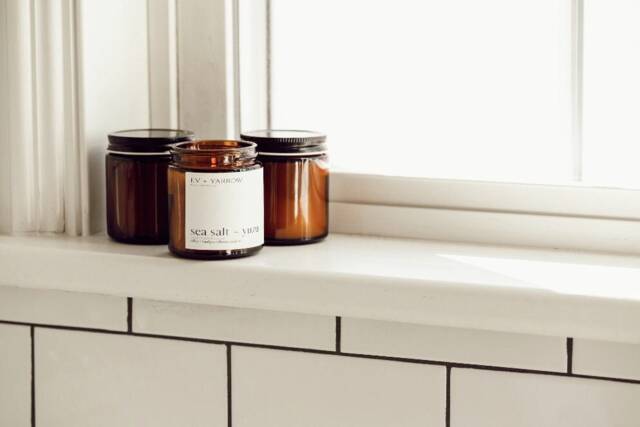 Sea Salt + Yuzu Refillable Wooden Wick Apricot Coconut Soy Candle Apothecary - image 1