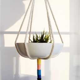 Color Block Macrame Plant Hanger 38 - thumbnail 4