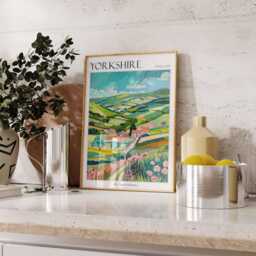 Yorkshire Travel Poster England, North York Moors Art Print - thumbnail 2
