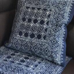 Cv0021 Get 2Pcs Of 54 X cms Indigo Cushion Cover, Boho, Bohemian, Thai Cushion Excl. Pillow - thumbnail 2