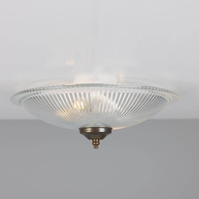 Nicosa Prismatic Glass Flush Ceiling Light 12'' Ip20 - image 1