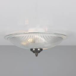 Nicosa Prismatic Glass Flush Ceiling Light 12'' Ip20 - thumbnail 2
