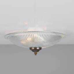 Nicosa Prismatic Glass Flush Ceiling Light 12'' Ip20