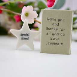 Personalised Porcelain Matchbox Affectionate Love You Keepsake Gift, Special Friend Boxed Ornament, Token - thumbnail 3