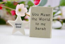 Personalised Porcelain Matchbox Affectionate Love You Keepsake Gift, Special Friend Boxed Ornament, Token - thumbnail 1