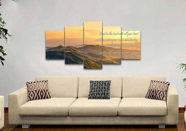 Proverbs 35-6 #19 Niv Trust in The Lord Bible Verse Canvas - Christian Scripture Religious Wall Art Home Decor Paintings - image 1