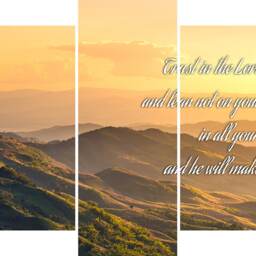 Proverbs 35-6 #19 Niv Trust in The Lord Bible Verse Canvas - Christian Scripture Religious Wall Art Home Decor Paintings - thumbnail 3