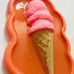 strawberry Ice Cream Cone Wall Hanging Funky Food Decor - thumbnail 4
