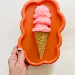 strawberry Ice Cream Cone Wall Hanging Funky Food Decor - thumbnail 3