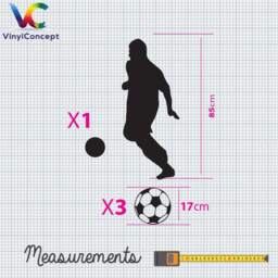 Football Figure Wall Sticker A73 - thumbnail 4