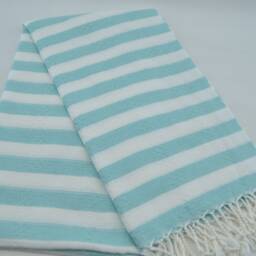 "Mint Green Striped Towel, Soft Towel, Beach Towel, Turkish Peshtemal, Towels, Turkish Bath Towel, 36""x70" - thumbnail 3