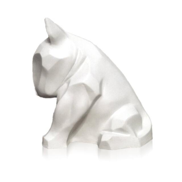 Bull Terrier Sculpture White Mat Dog Art Home Decor Psiakrew Design - image 1