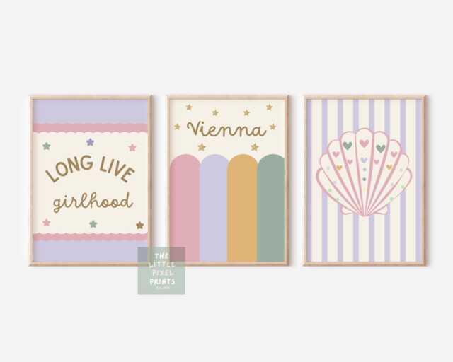 "Personalised Girls Room Prints ""Long Live Girlhood" - image 1