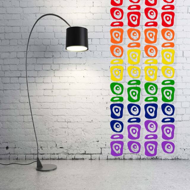Rainbow Retro-A-Gogo Room Divider Diy Kit Mid Century Modern Atomic Screen Pride - image 1