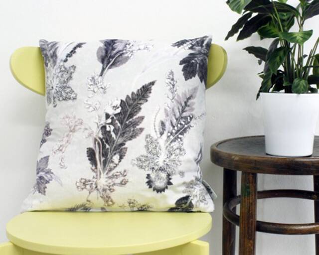 Handmade Floral Botanical Cushion, Winter Flourish Design, Compliments Home Interiors, Perfect Decor - image 1