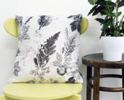 Handmade Floral Botanical Cushion, Winter Flourish Design, Compliments Home Interiors, Perfect Decor - thumbnail 1