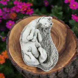Concrete Horse Statue Stone Lying Figurine Cement Animal Sculpture Outdoor Garden Ornament Farmyard Decor Gift For Lovers - thumbnail 3