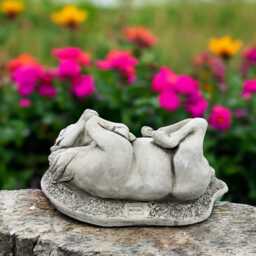 Concrete Horse Statue Stone Lying Figurine Cement Animal Sculpture Outdoor Garden Ornament Farmyard Decor Gift For Lovers - thumbnail 2