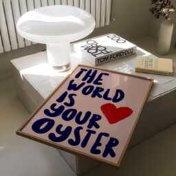 The World Is Your Oyster Print, Quote, Positive Quote Inspirational Girls Room Print - thumbnail 3
