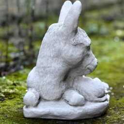 Outdoor Donkey Family Statue Stone Lying Animal Ornament Garden Concrete Figurine Farm Decoration Donkey Mother Sculpture Lawn Jackass Gift - thumbnail 3