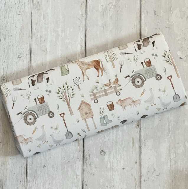 Farm Animals Travel Changing Mat, Farmyard Changing Mat, Tractor Baby Farm Nursery Mat