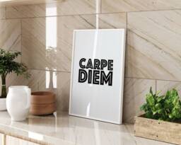 Carpe Diem Seize The Day Framed Wall Art Print Living Room Office Modern Minimalist Inspirational Motivational Latin Quote Home Decor Gift - thumbnail 1