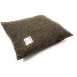 Harris Tweed Brown Herringbone Square Cushion Cover Made in Scotland 40cm X - thumbnail 2