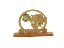 Dachshund Desk Shelf Clock Handmade Frome Cherry Wood By Kevskrafts - thumbnail 1