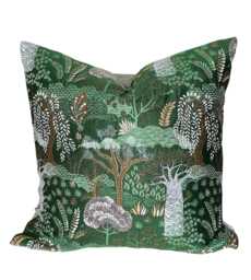 Green Cushion Cover Baobab & Willow Trees Botanical Design For Home Decor 22 - thumbnail 1
