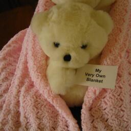 Soft Pink Hand Crocheted Baby Girl Blanket - thumbnail 4