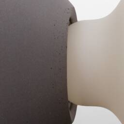 Dark Gray Concrete Wall Sconce Minimalist Ceiling Lamp, Handmade in Italy - thumbnail 3