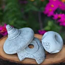 Japanese Pagoda Sculpture Concrete Lantern Statue Outdoor Decoration Handmade Ornament Zen Garden Figurine - thumbnail 2