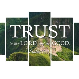 Psalm 373 Trust in The Lord & Do Good - Christian Bible Verse Wall Art Canvas Scripture Religious Artwork Painting Home Decor Prints - thumbnail 3