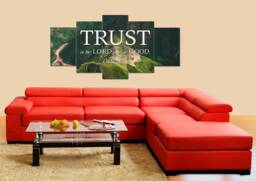 Psalm 373 Trust in The Lord & Do Good - Christian Bible Verse Wall Art Canvas Scripture Religious Artwork Painting Home Decor Prints - thumbnail 1