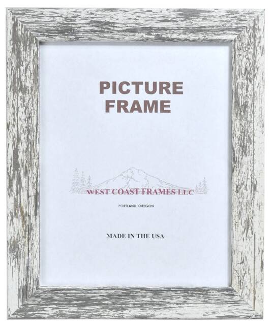 261605 White Shabby Chic Finish Mdf Picture Frame 100% Made in Usa
