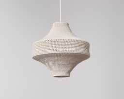 Ovruch Minimalist Pendant Lamp Japandi Wabi-Sabi Light, Recycled Cotton Crochet Hanglamp