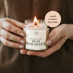 Dean Winchester Candle, Supernatural Gift, Luxury Soy Tv Lover Gifts - thumbnail 2